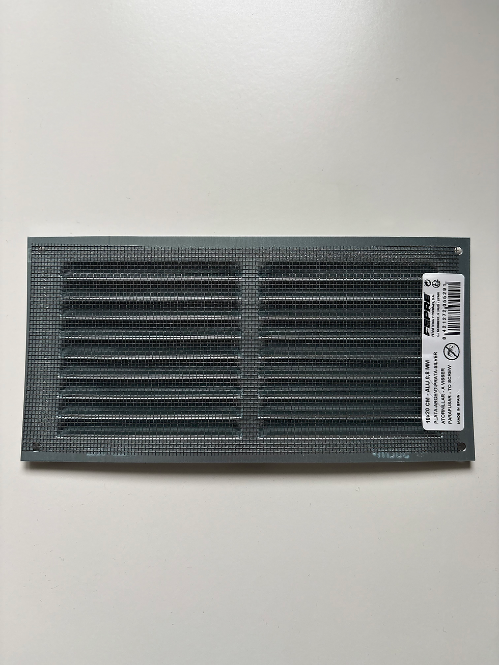 Miniature : Grille de ventilation 10x20cm Alu 