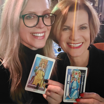 Connected Brighton founder and Member with Tarot card