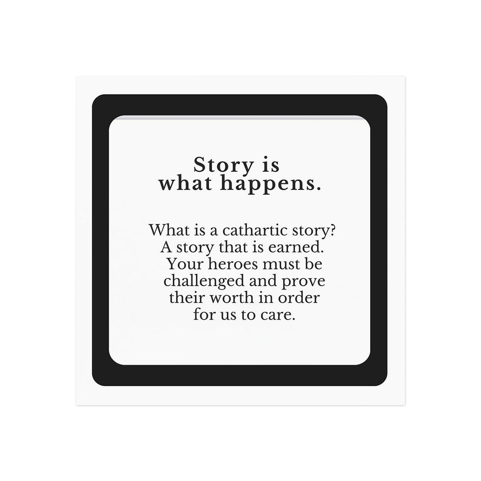 Thumbnail: Screenwriting Rules of Thumb Magnets — Story - Literary Quote Fridge Magnet