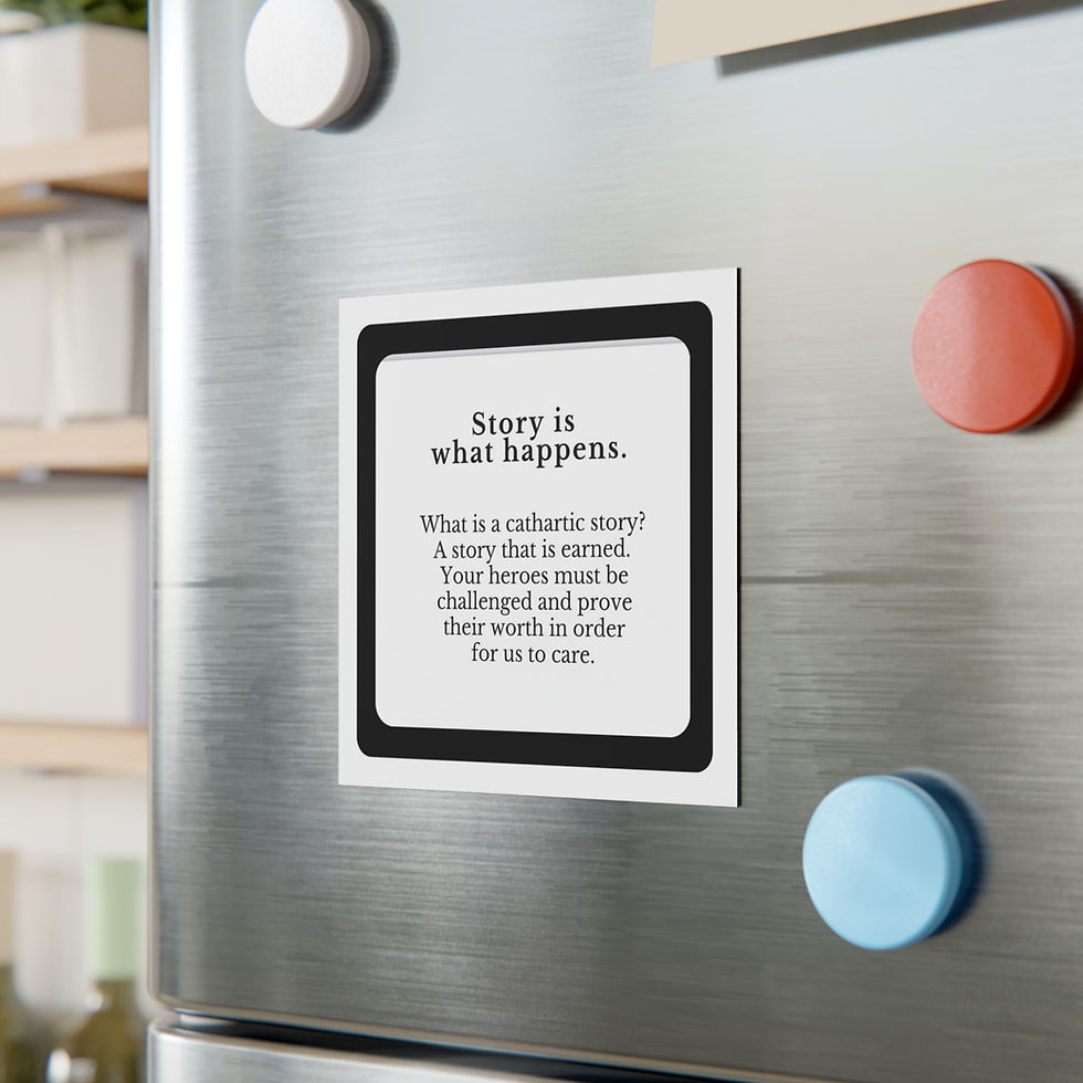 Thumbnail: Screenwriting Rules of Thumb Magnets — Story - Literary Quote Fridge Magnet