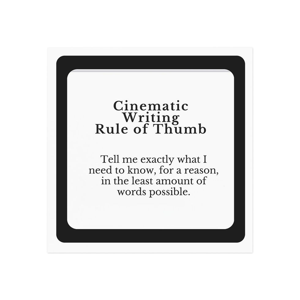 Screenwriting Rules of Thumb Magnets Cinematic Writing - Quote Fridge Magnet