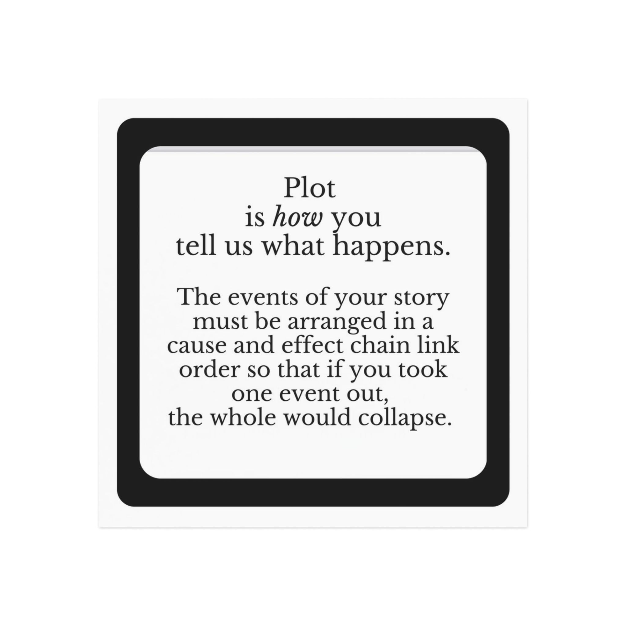 Screenwriting Rules of Thumb Magnets — Plot - Literary Quote Fridge Magnet