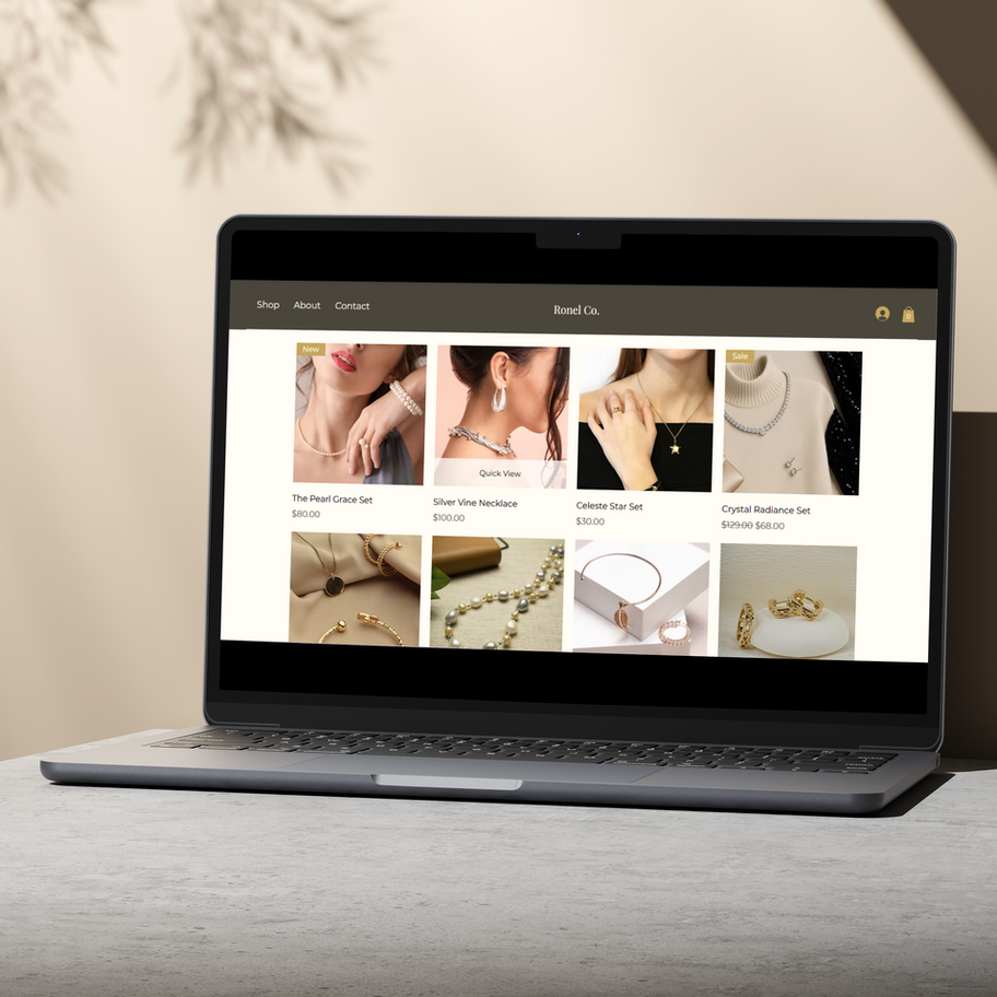 Ronel Co. product display mock-up