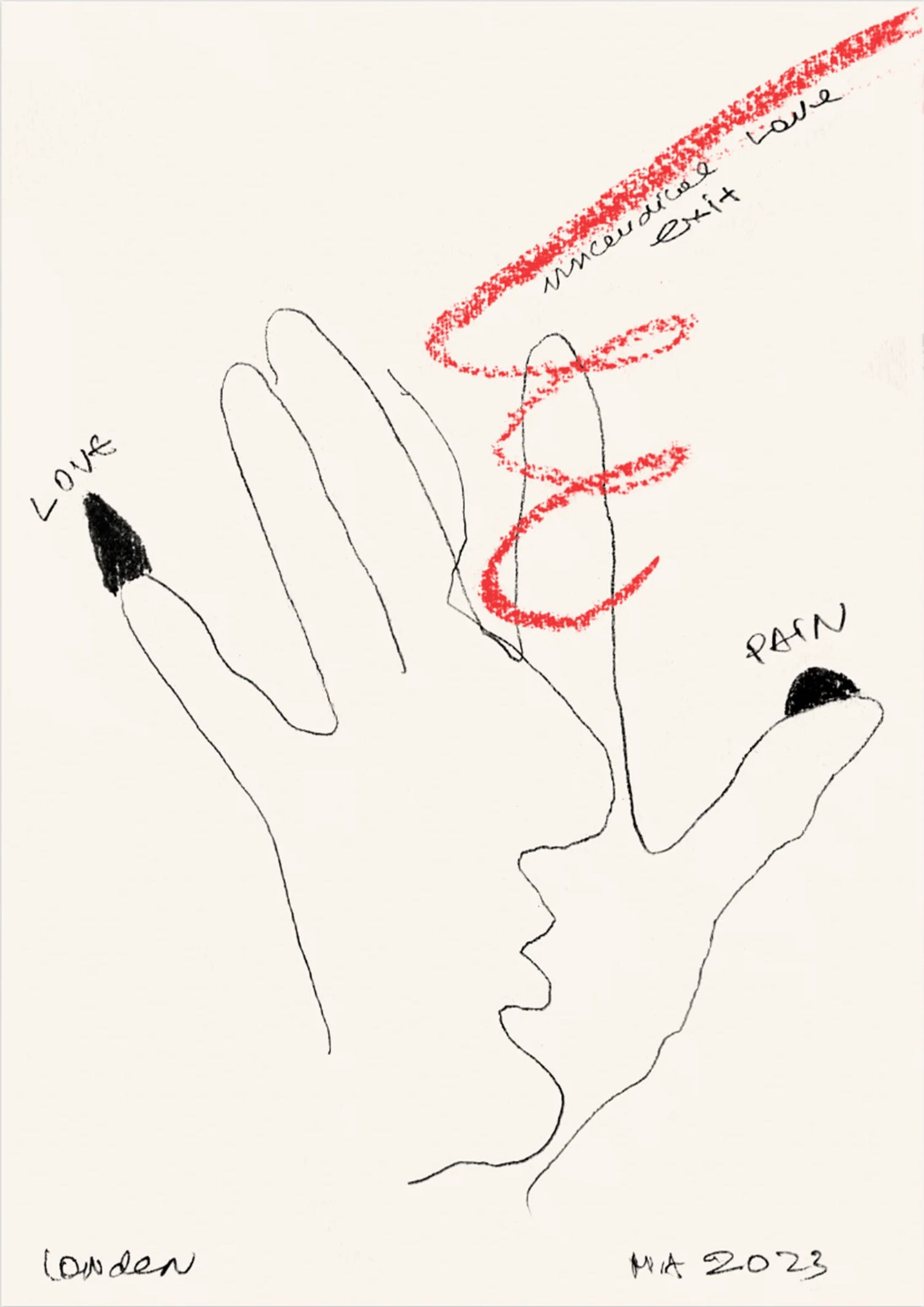 Marina Abramović. Unconditional Love (triptych) (2023)