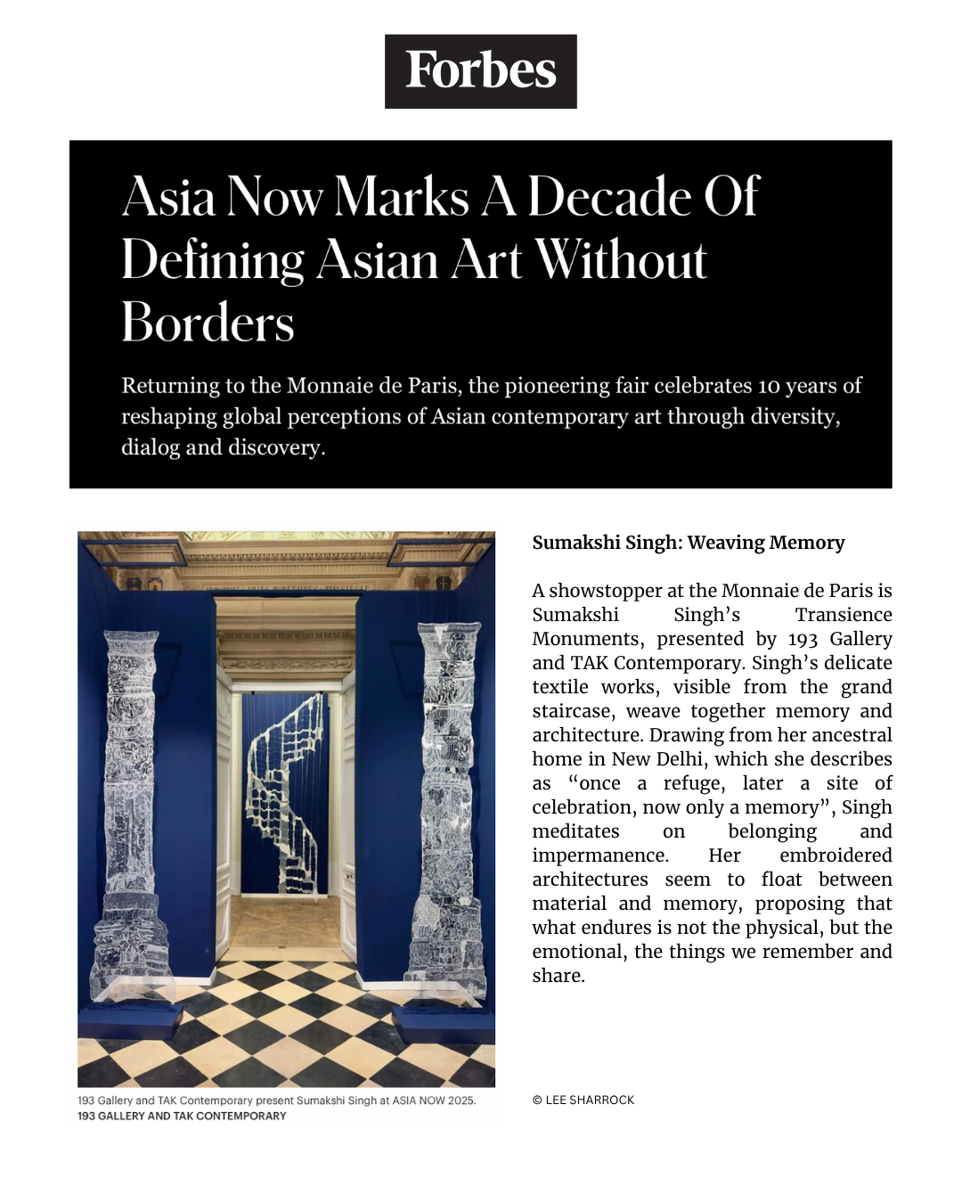 Sumakshi Singh Weaving Memory A showstopper at the Monnaie de Paris is Sumakshi Singh’s Tr