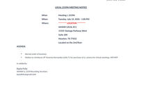 JULY 2026 AGENDA