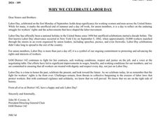 WHY WE CELEBRATE LABOR DAY — IAMAW DISTRICT 142