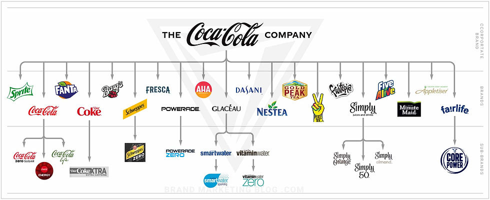 The product or division is endorsed by the master brand.