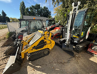 Equipment rental Saskatoon with skid steers, mini excavators and trailers