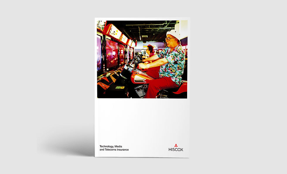 Hiscox Technology Media Brochure Cover by Radiate Design