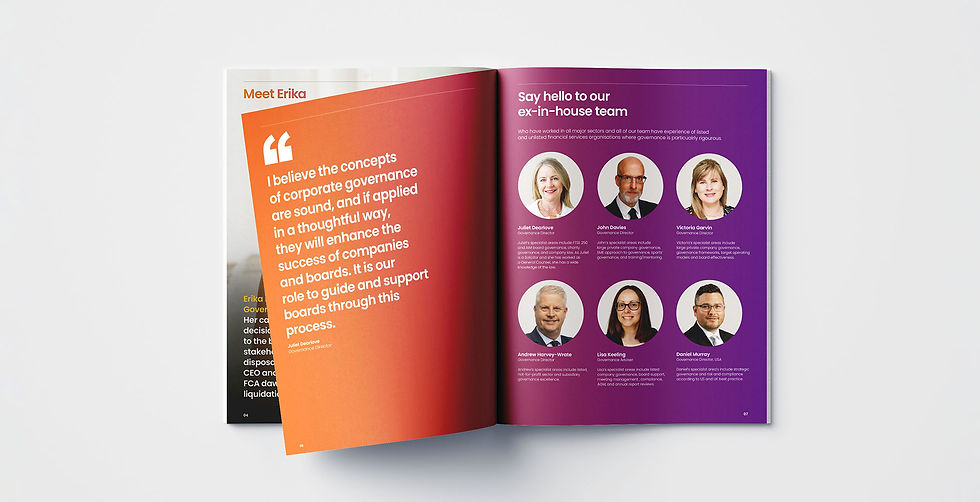 In House brochure design
