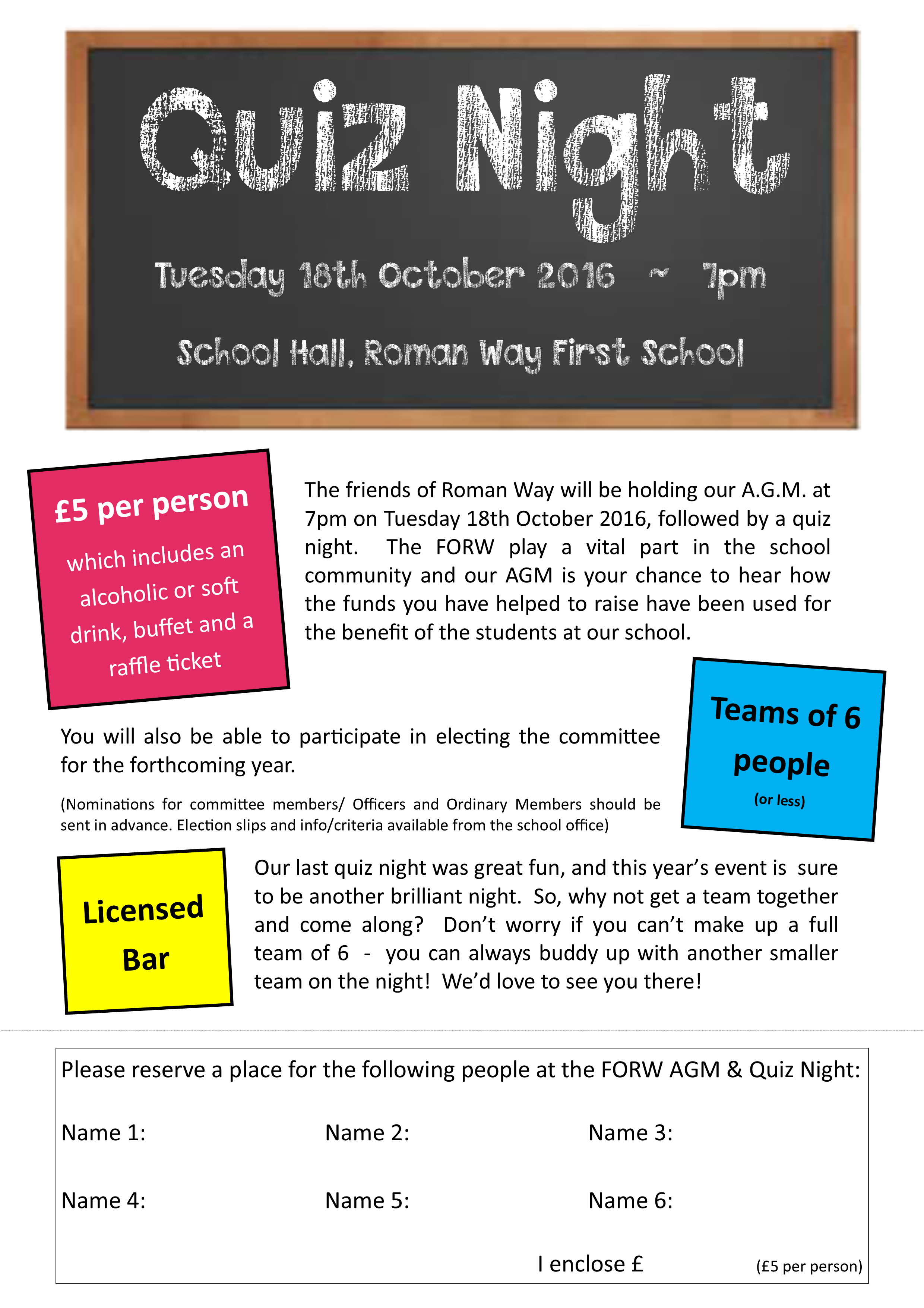 AGM & Quiz