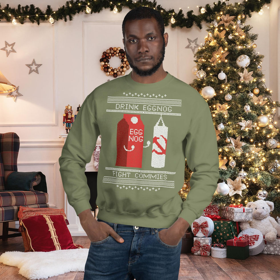 Thumbnail: Drink Eggnog, Fight Commies - Unisex Sweatshirt