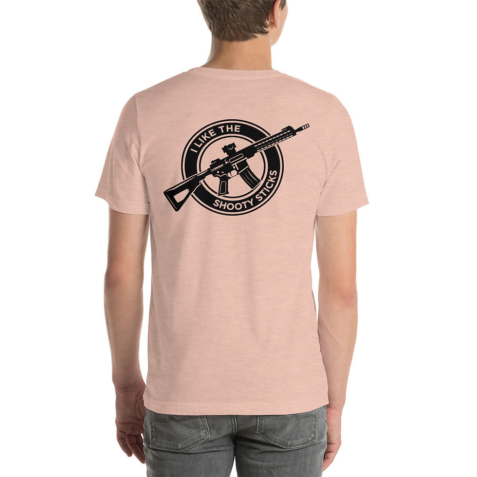 Thumbnail: I Like The Shooty Sticks - Double Sided Print - Short-Sleeve Unisex T-Shirt