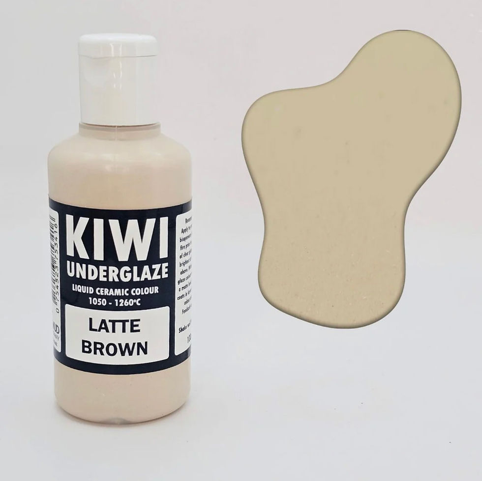 LATTE BROWN - Kiwi Underglaze | Pottery, ceramic liquid underglaze | Wellington Potters Supplies