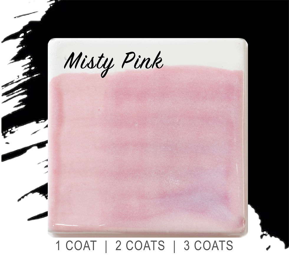 ABBOTS - MISTY PINK  Midfire Brushable Glaze | Wellington Potters Supplies NZ