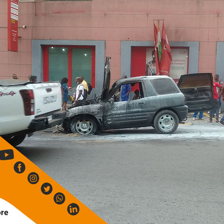 Voiture incendiée ce 18 janvier 2021 au Plateau – Témoignage