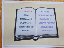 23 aprilie – Ziua Mondială a Cărții și a Dreptului de Autor