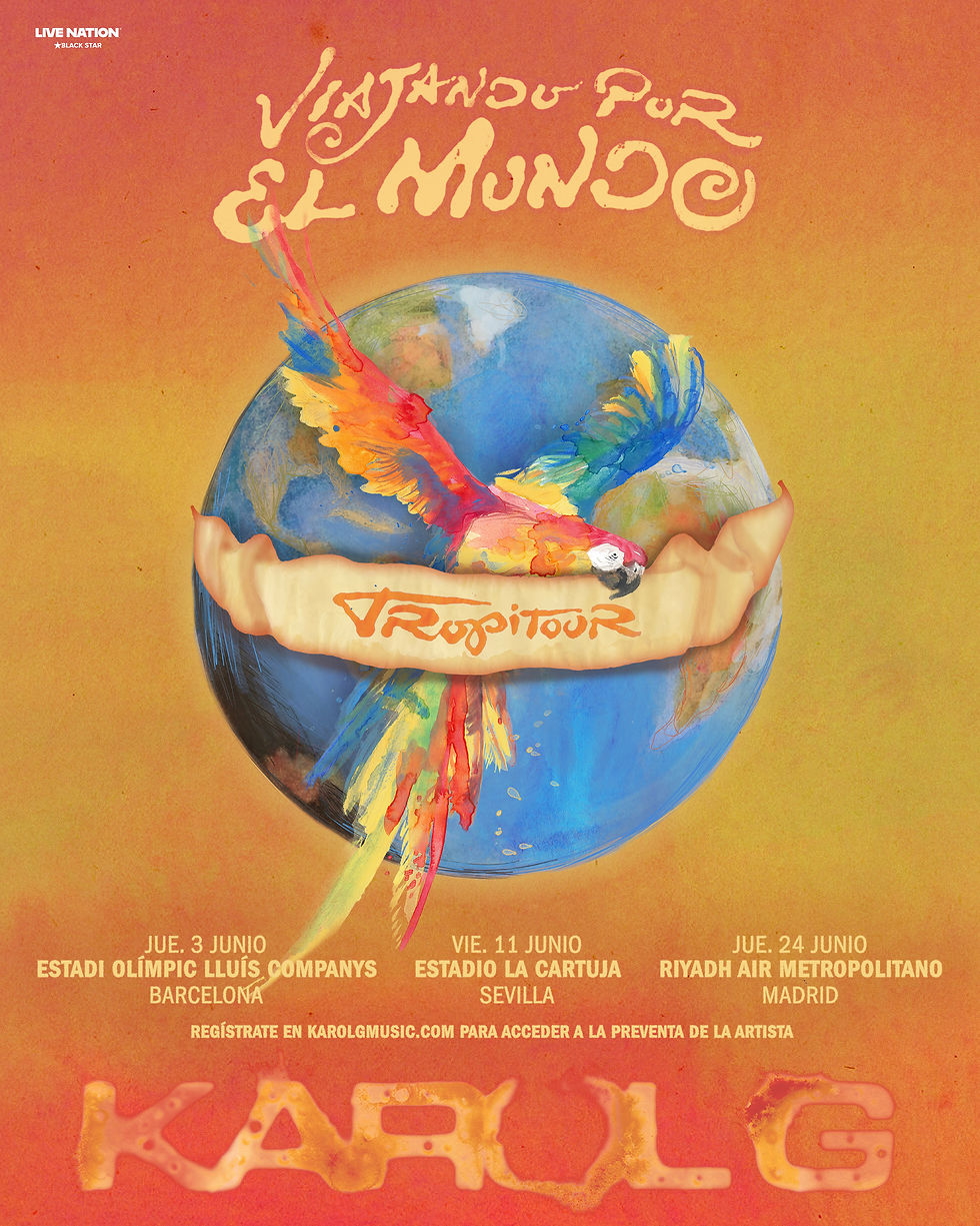 Cartel oficial de la gira de KAROL G en España