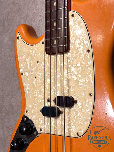 Fender 1971 Mustang Bass Competition Oranga Lefty | rarestockguitars
