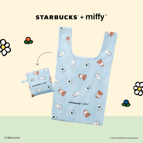 【海外限定】STARBUCKS × miffy エコバッグ 2点セット Starbucks​ ​x Miffy Collection 2024 | Webuybangkok