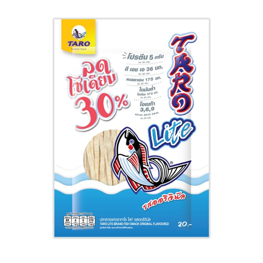 サムネイル： Taro Brand Fish Strip Healthy Snack 20g. Pack