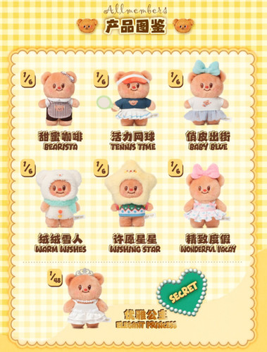 Butterbear x TOPTOY - Versatile Wardrobe Series Blindbox Plush