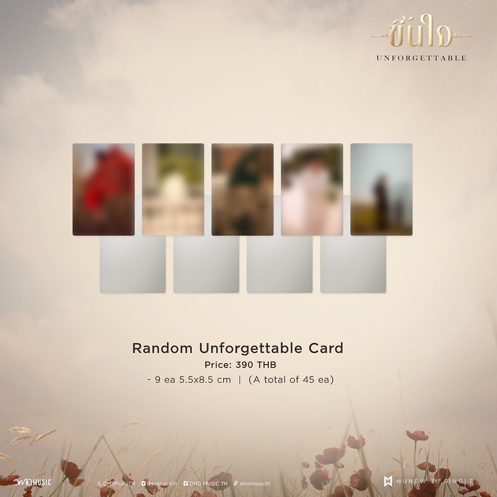 NuNew 3rd Single Unforgettable Random Card