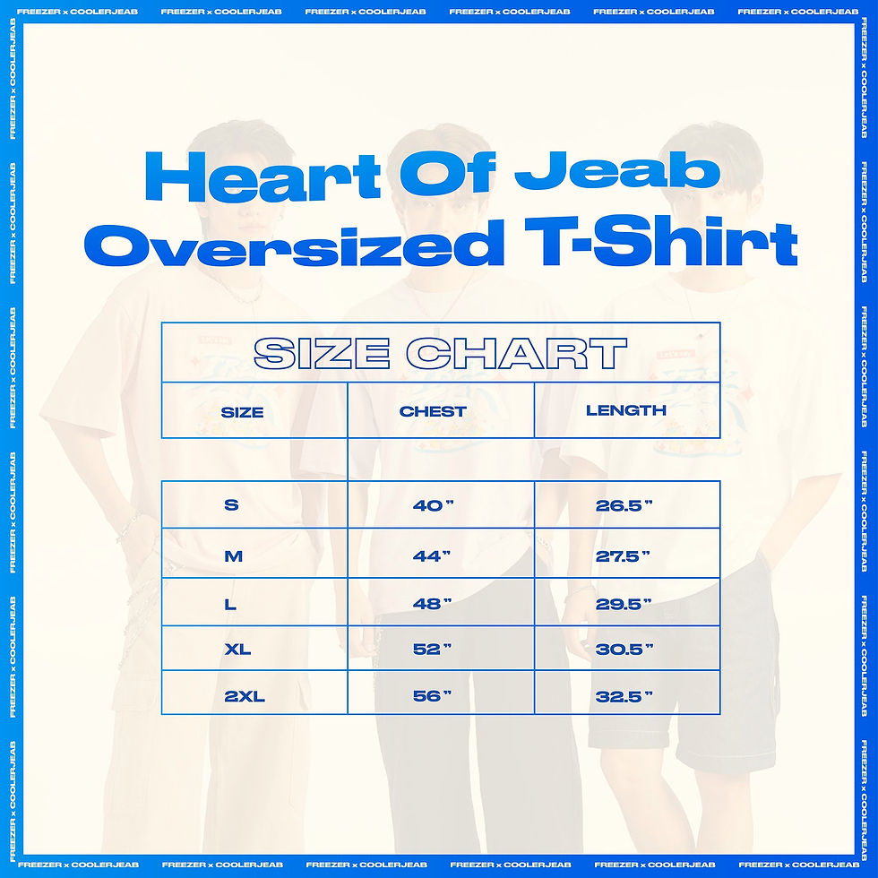 Thumbnail: FREEZER Cooler Jeab Collection - Heart Of Jeab Oversized T-Shirt