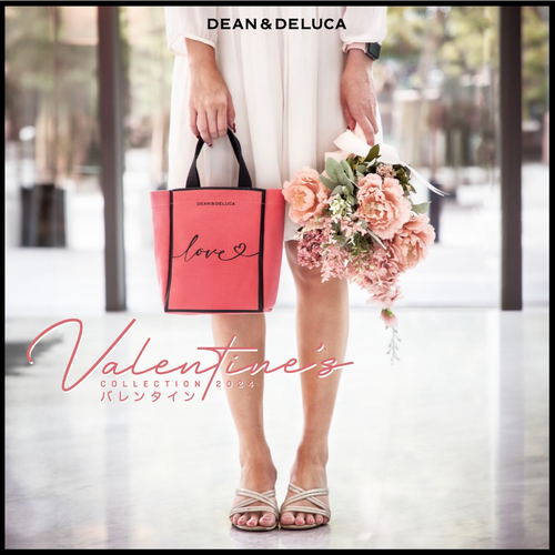 DEAN&DELUCA Thailand - Valentine 2024 Peach Pink Tote Bag