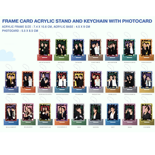 GMMTV Frame Card Acrylic Stand and Keychain with Photocard