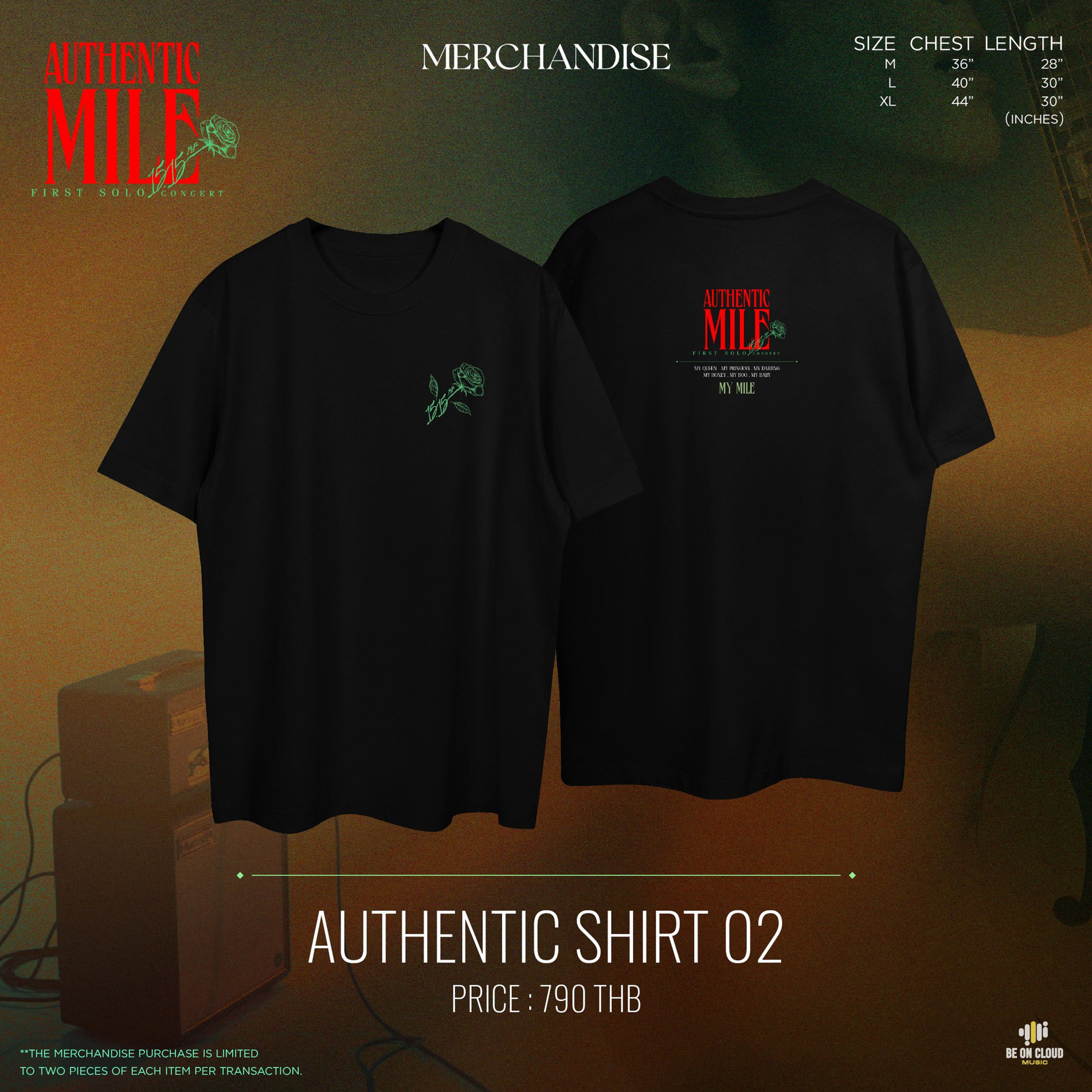 Mile Phakphum 1st Solo Concert - Authentic Shirt 02
