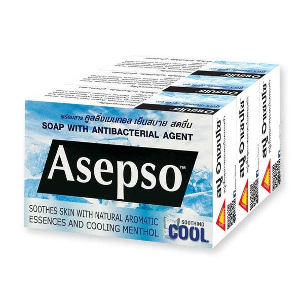 Asepso Soap Soothing Cool 70g. (Pack of 4)
