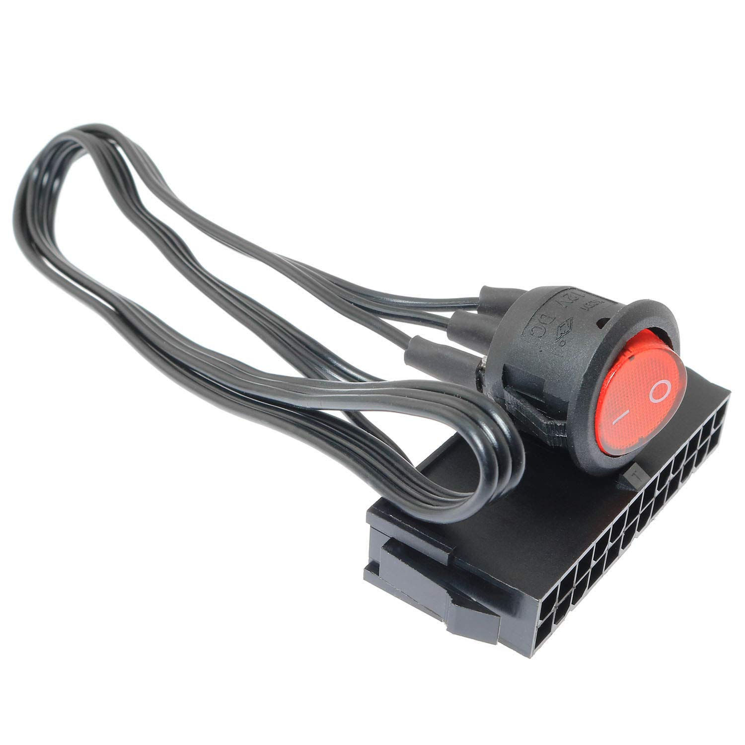 54cm Cable Copper Tin Wire 24-Pin Female ATX PSU PC Power Supply Starter Tester