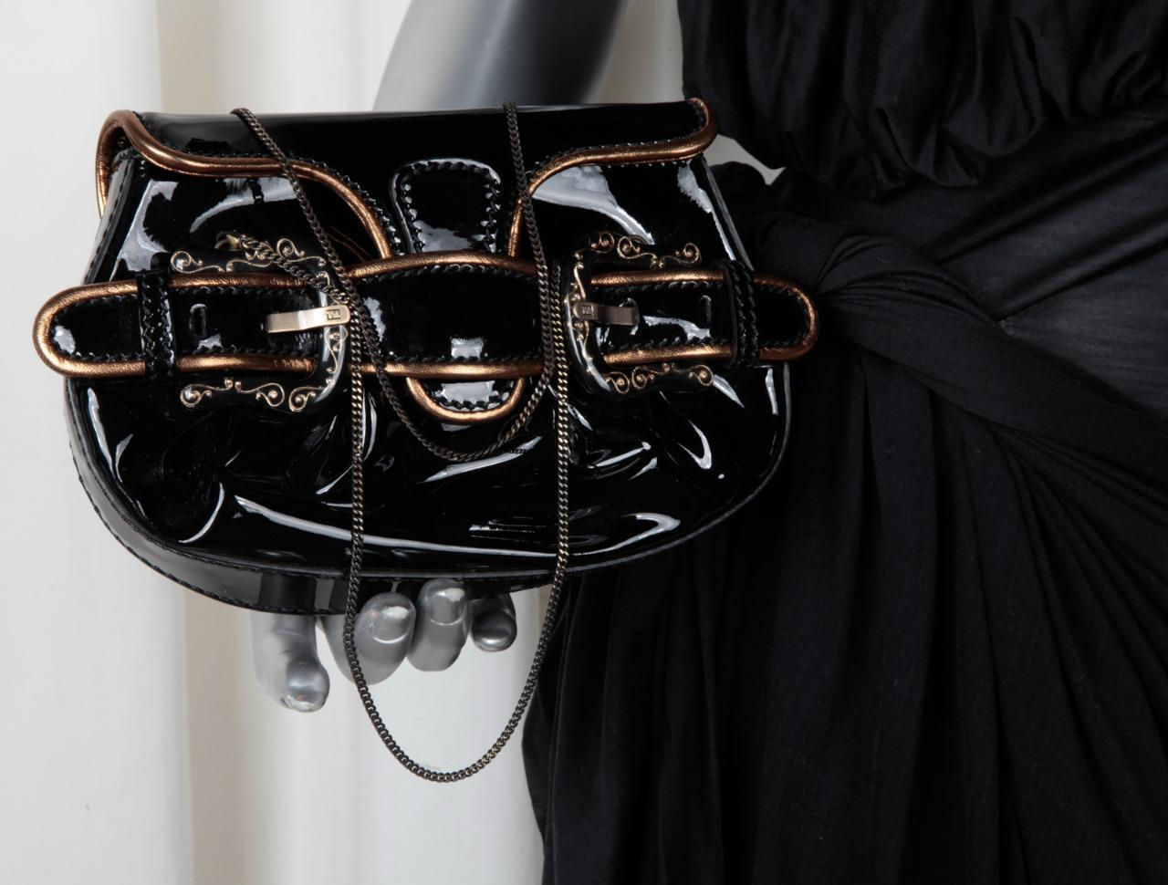 FENDI Black+Bronze BORSA