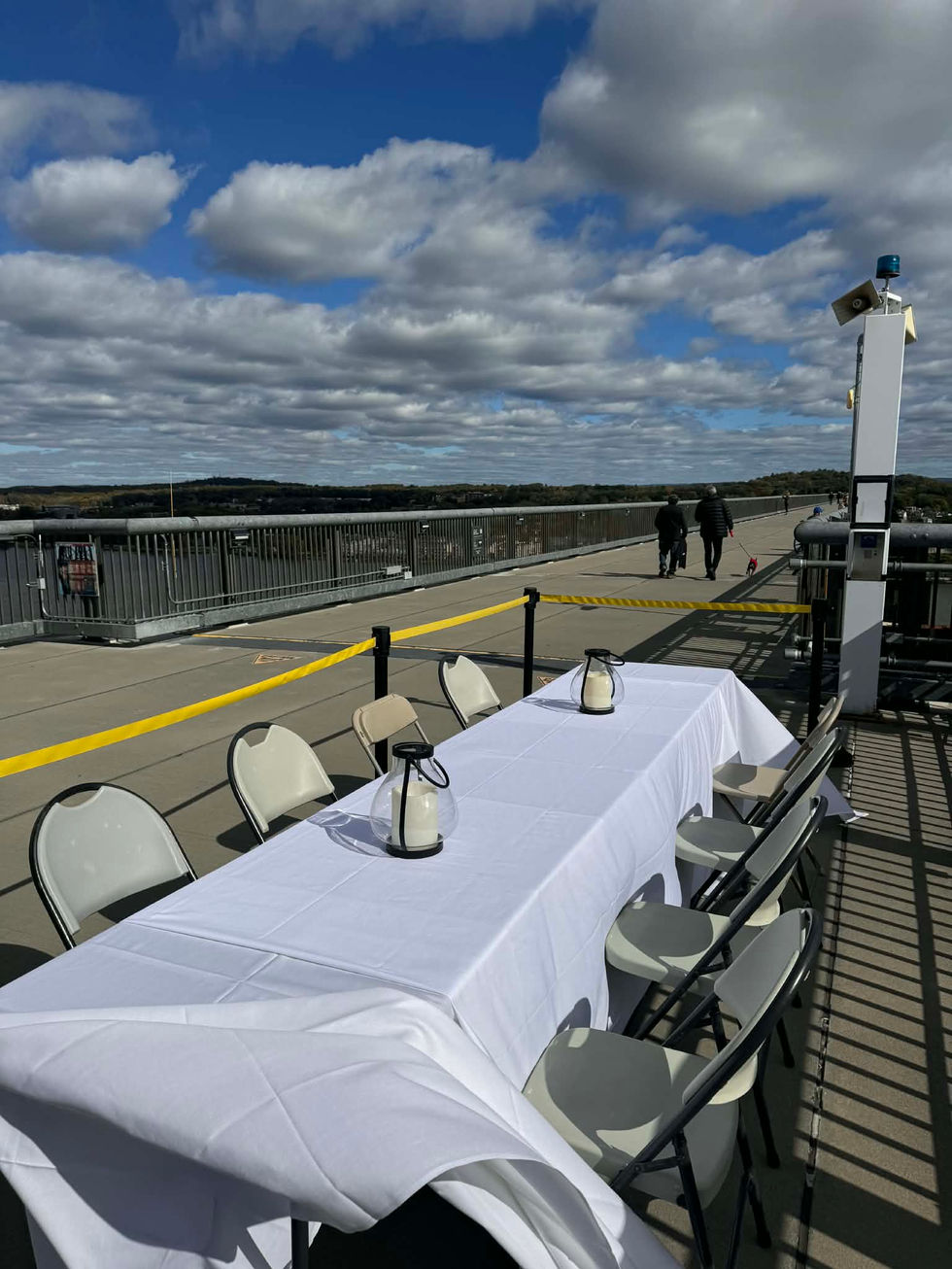 Dinner on the Walkway.