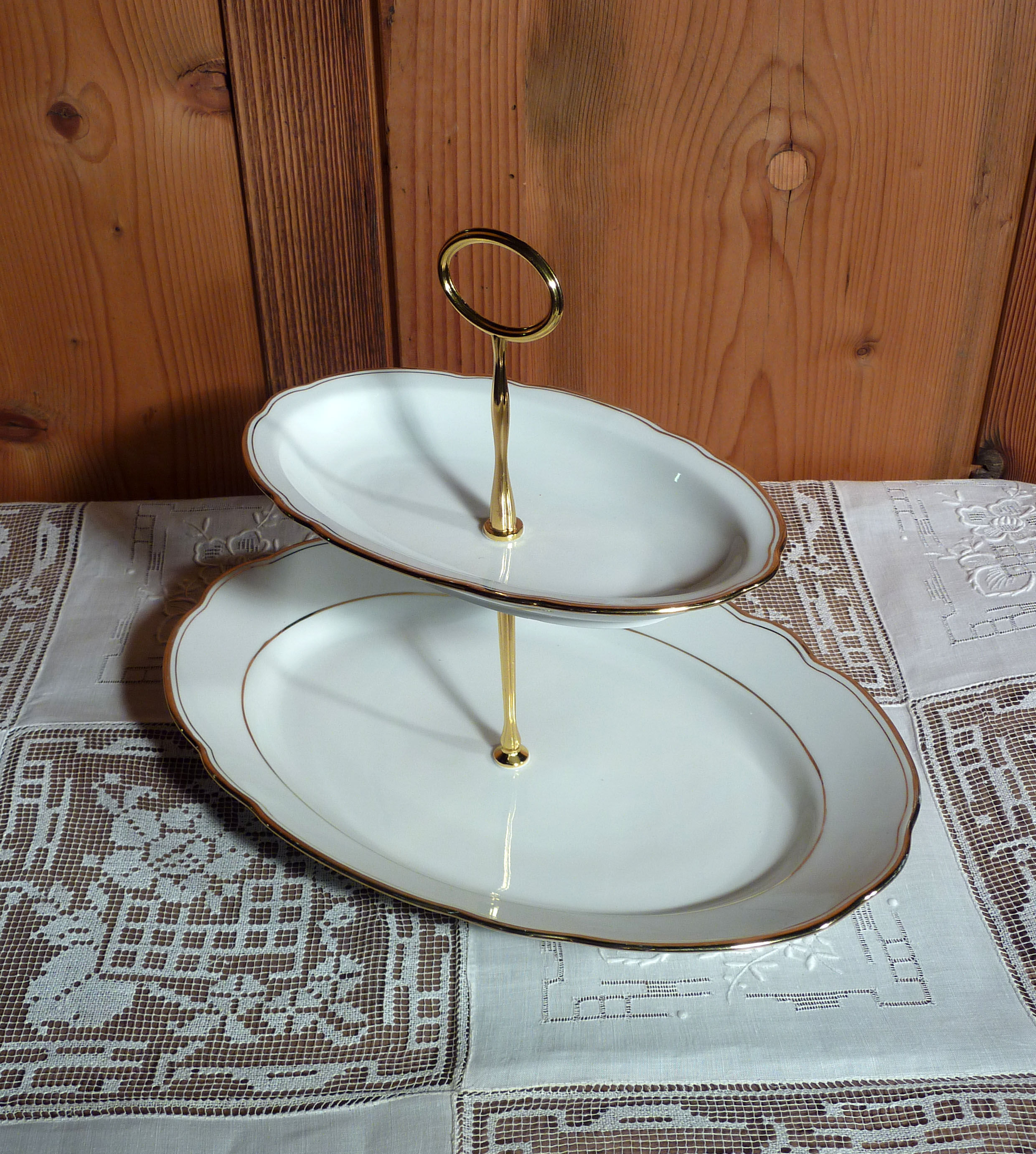 2er ovale Platten m. Goldrand Nr. 29