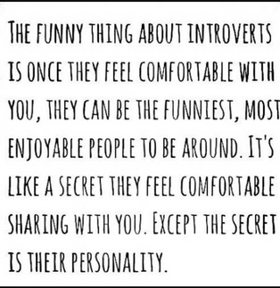 Me as an introvert!  And what I believe about introvert and extrovert-ness.