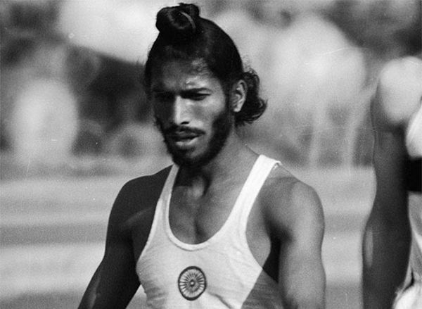 fotografia di milkha singh durante una gara