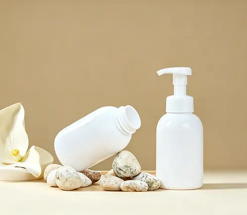 500ml white foam bottles pump top set