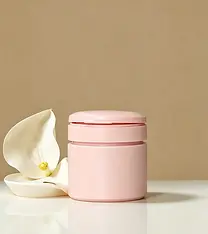 100g pink face mask jar with spoon white and pink