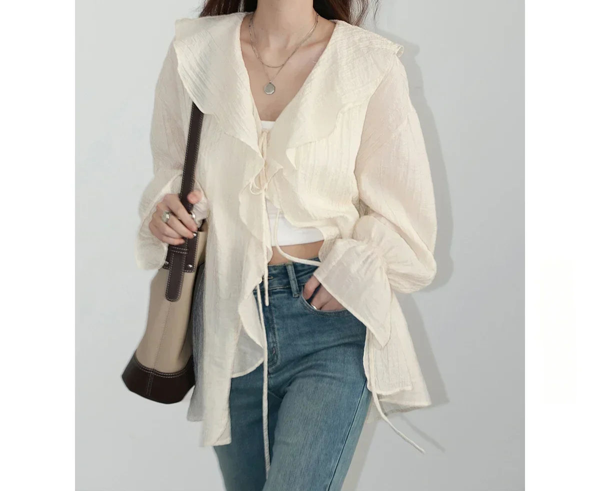 Élodie Ruffle Tie Blouse