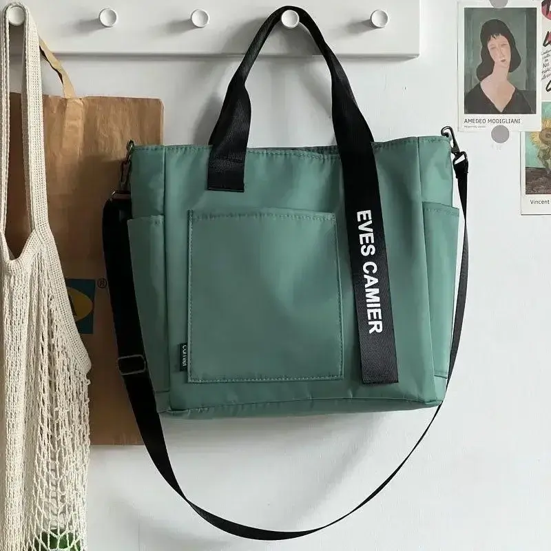 Thumbnail: 2024 New Casual Tote Large Capacity Shoulder Bag Nylon Waterproof Canvas Handbag