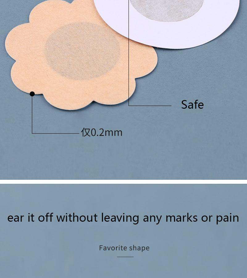 Thumbnail: 100Pcs Nipple Sticker Disposable Invisible Chest Sticker Non-woven Bra Breast Pa