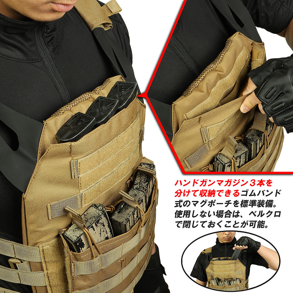 サムネイル： 高品質 軽量 アサルト プレートキャリア 米軍規格モールシステム / アフガンストール セット