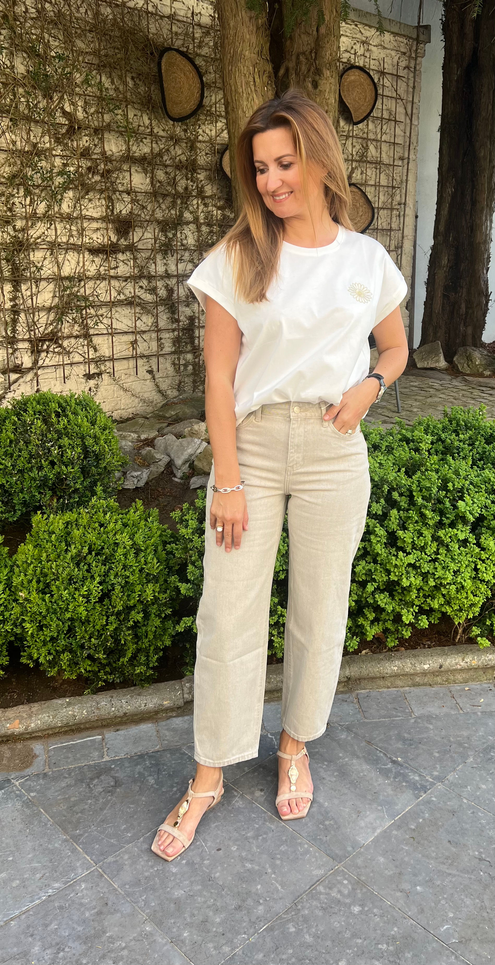 Barrel broek Oraije taupe