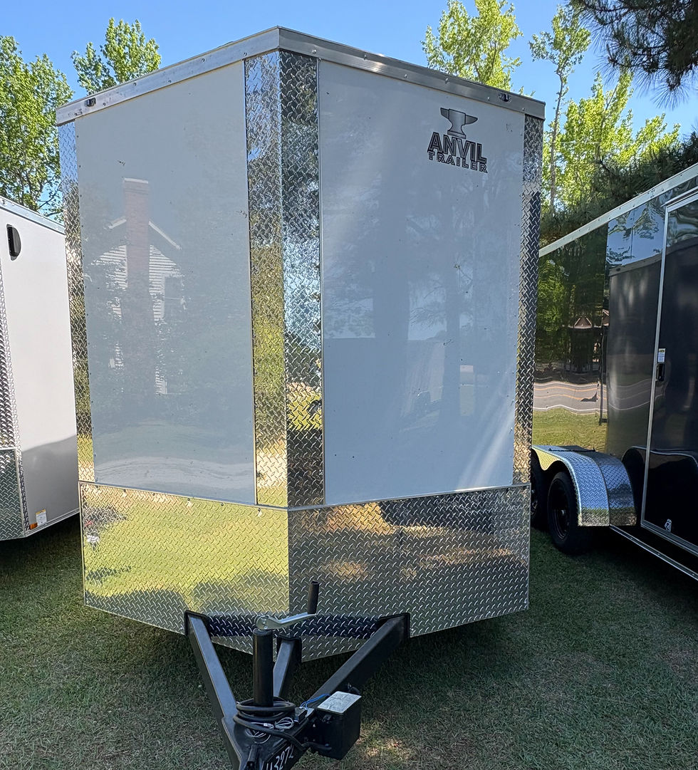Thumbnail: White 7x14 TA Anvil Enclosed Trailer