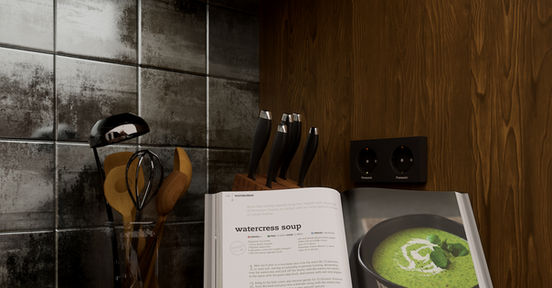 Декорация за кухня. Ножове за кухня. дизайн на кухня.