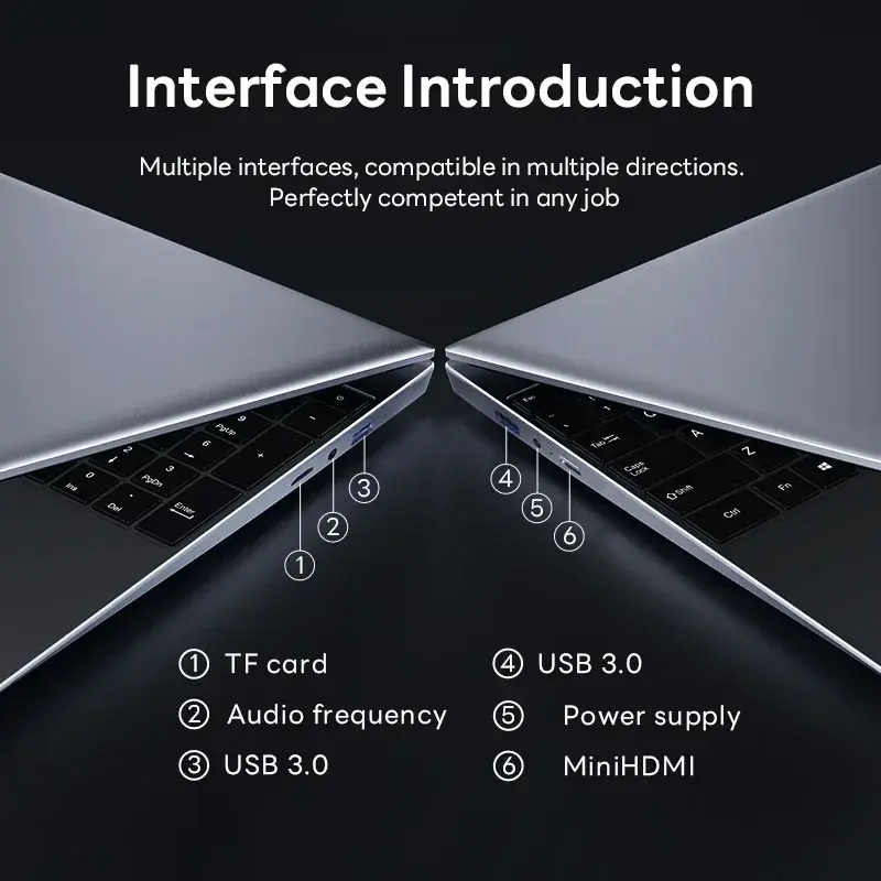 Thumbnail: 14.1'' NEW Laptop Computer 16GB DDR4 1TB 2TB SSD Intel i3-6100U Portable Noteboo