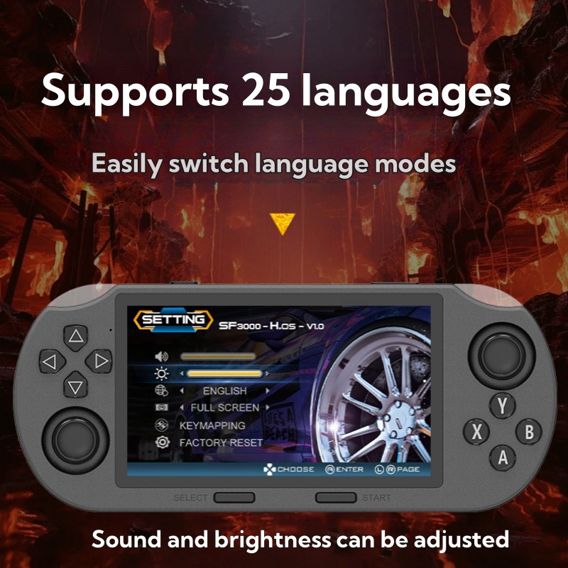 Thumbnail: SF3000 Retro Handheld Video Game Console Linux System 4.5 Inch 854*480 IPS Scree